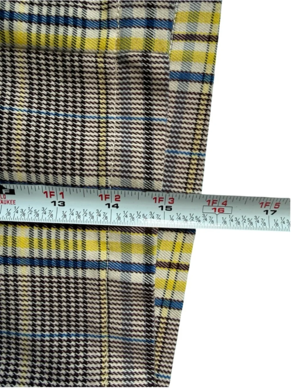 Bershka Plaid Belted Mini Skirt in Yellow and Gray Size XS Y2K Preppy Clueless